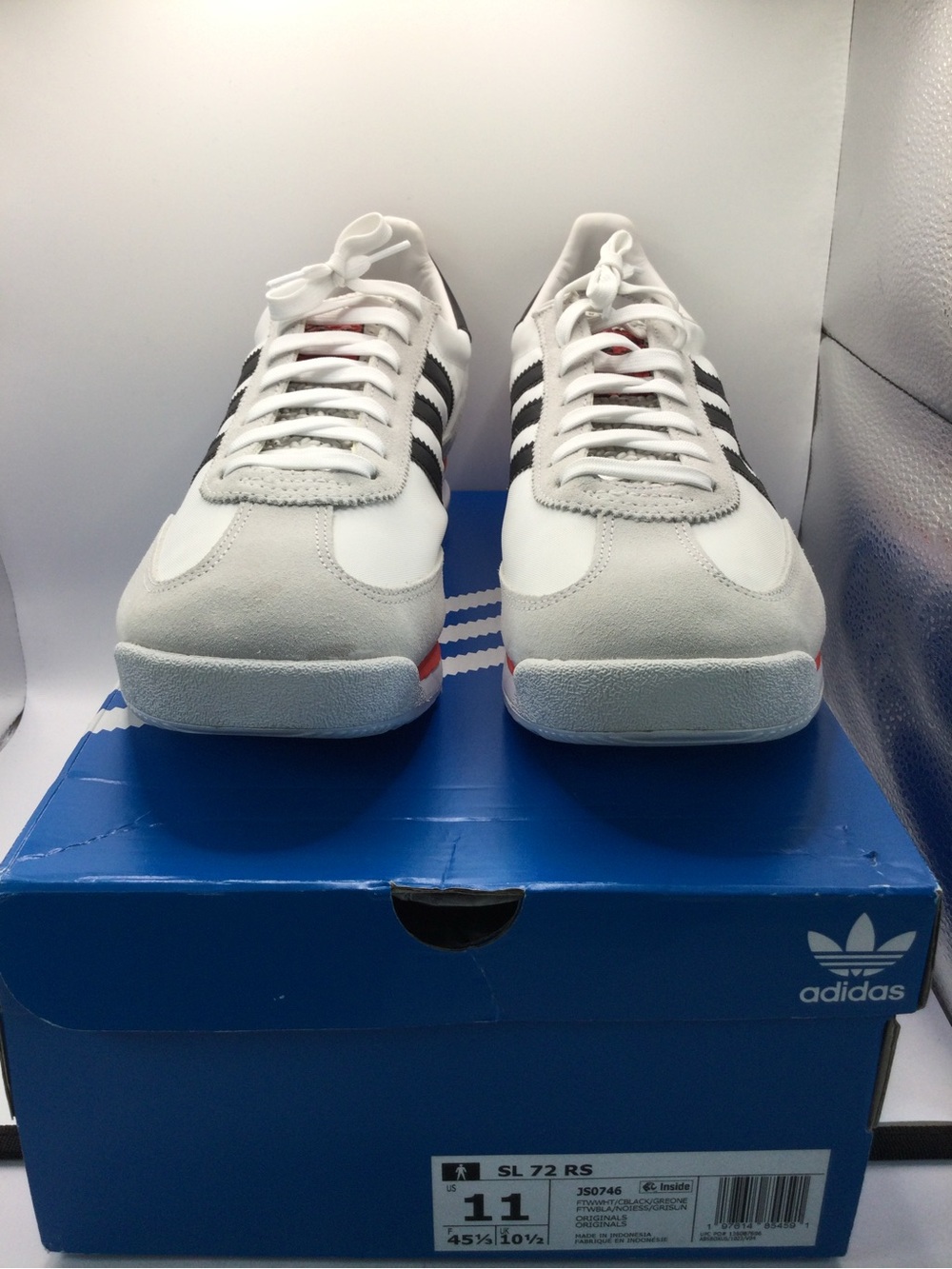 adidas White, Black & Gray Retro Trainer Sneakers